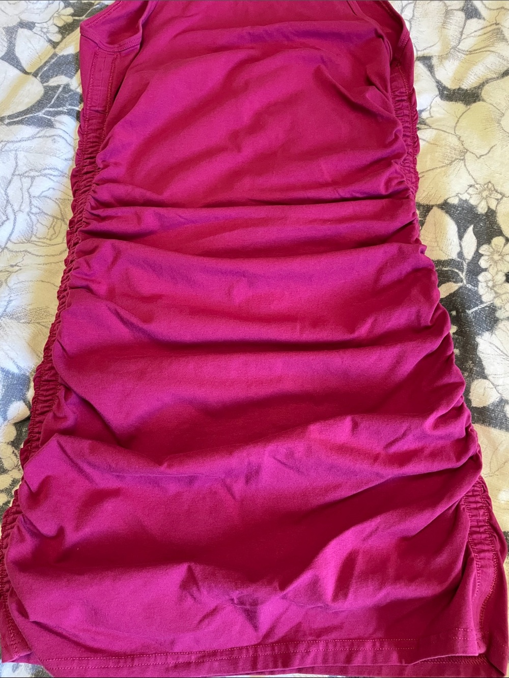 TNA Chill Malibu Fuschia Ruched Tank Bodycon Mini Dress Aritzia - Picture 11 of 15